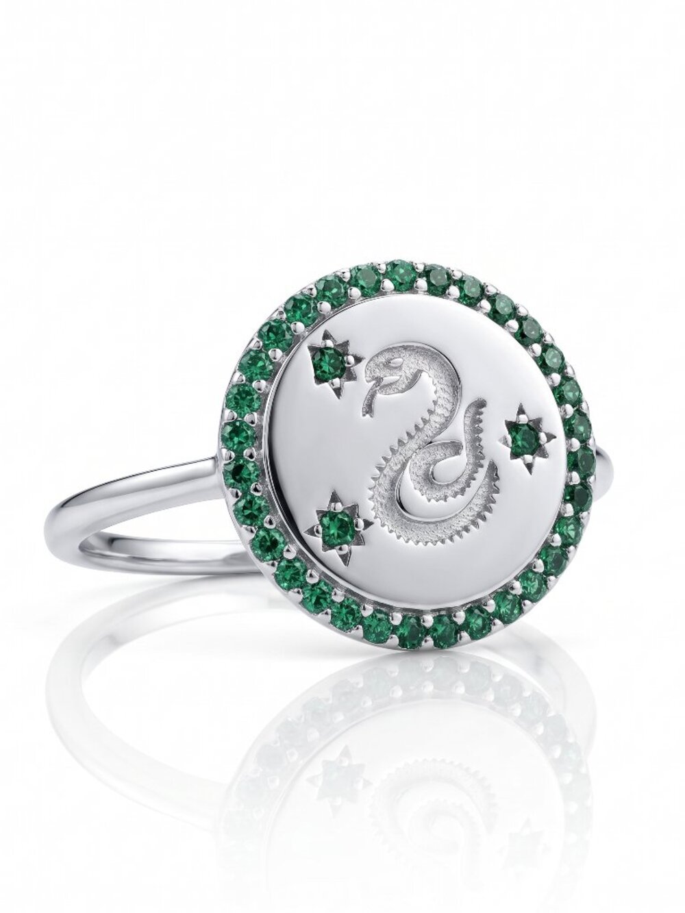 Harry Potter Hogwarts Pride Slytherin ring, 925 Sterling Silver